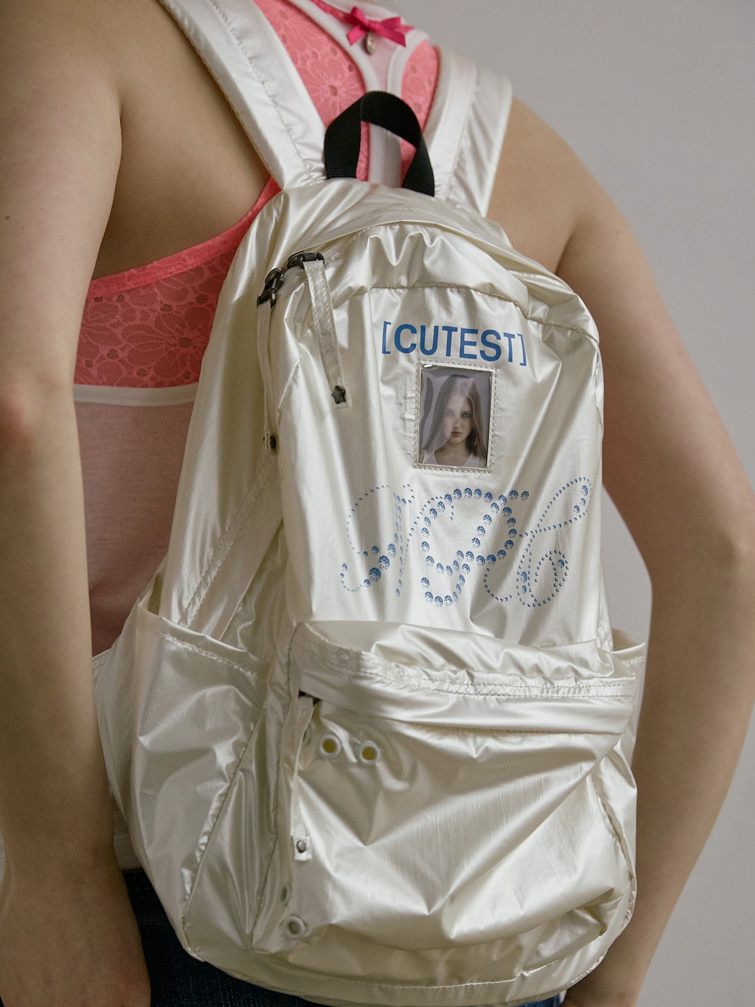 NPC Metallic Backpack White