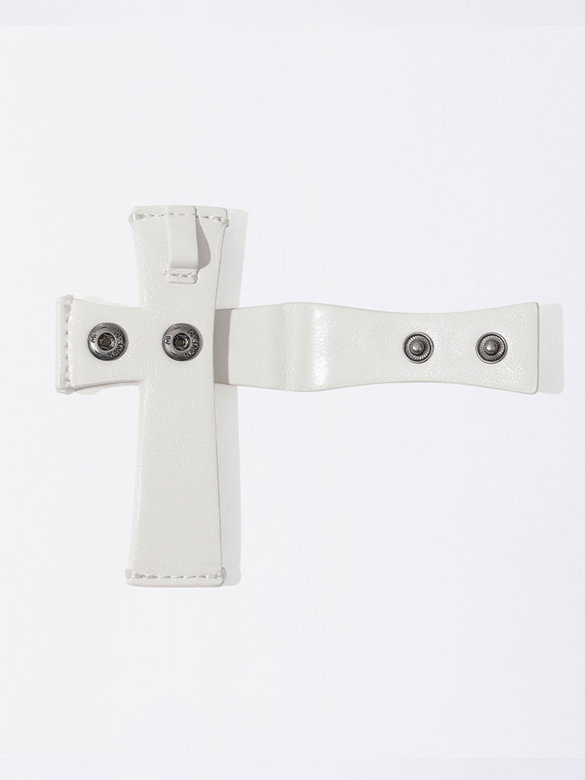 Cross Strap Wallet White