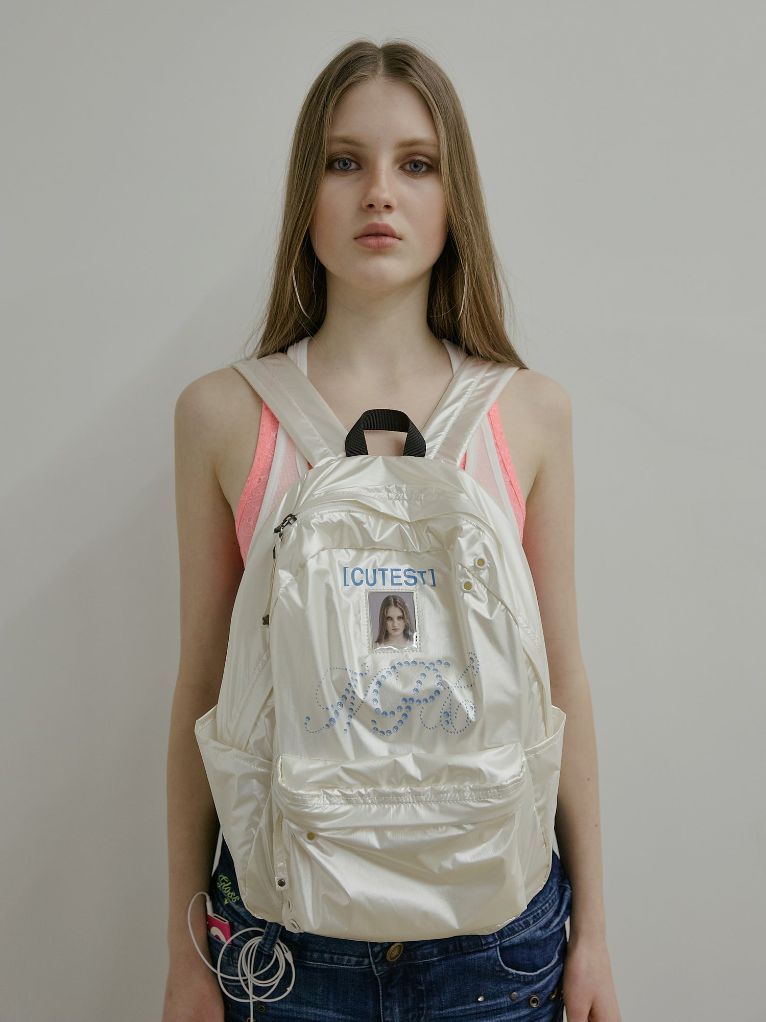 NPC Metallic Backpack White