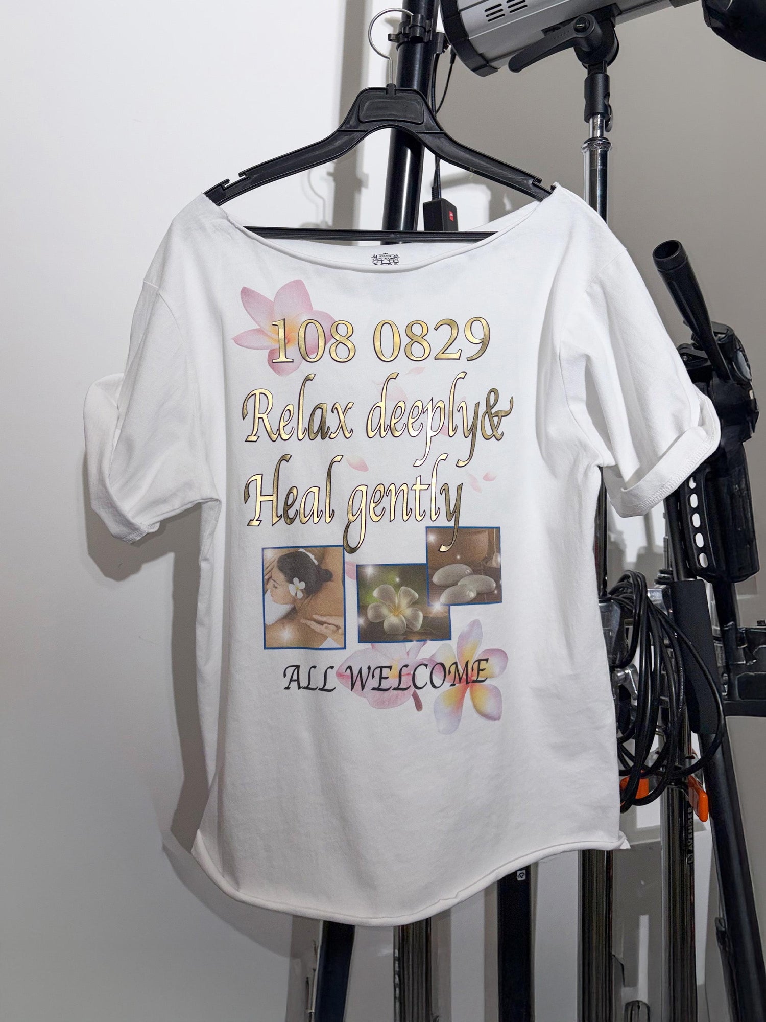 Healing Off-Shoulder Tee White