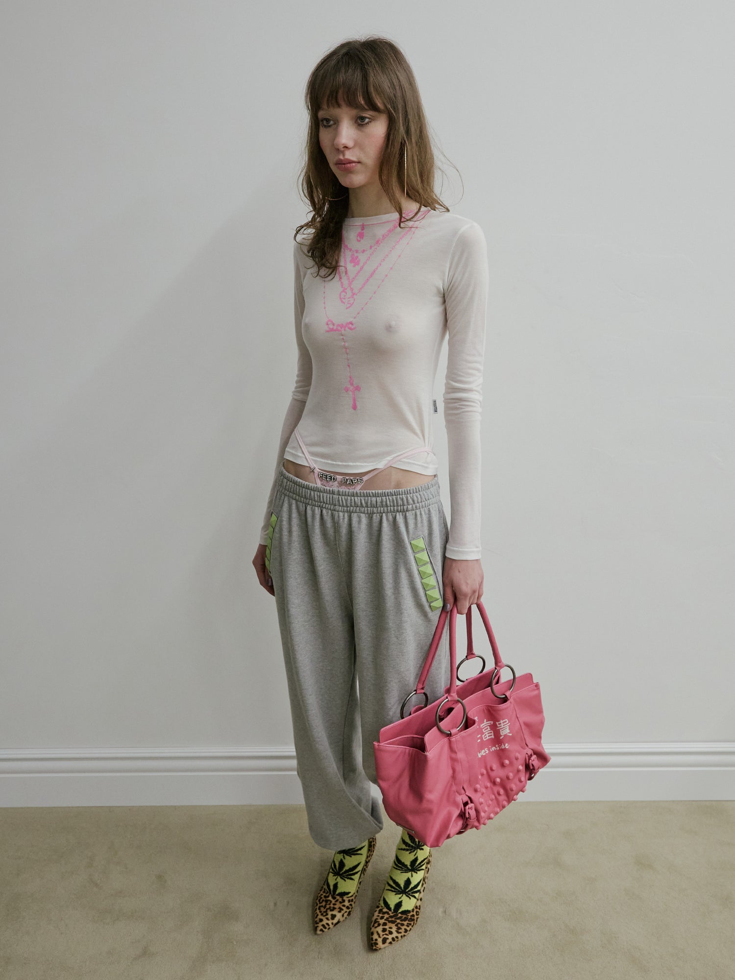 Faux Necklace Tee White