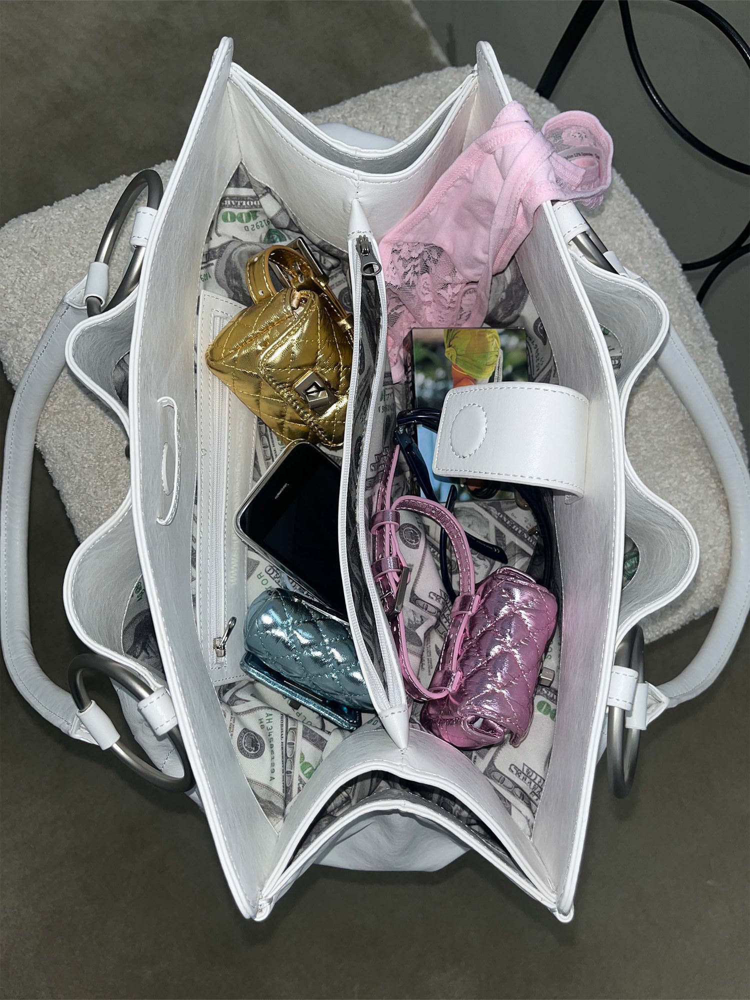 Millionaire Tote Bag White