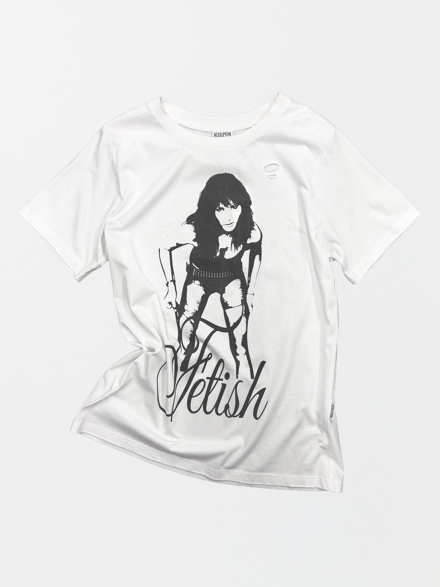 Distressed Muse Tee White