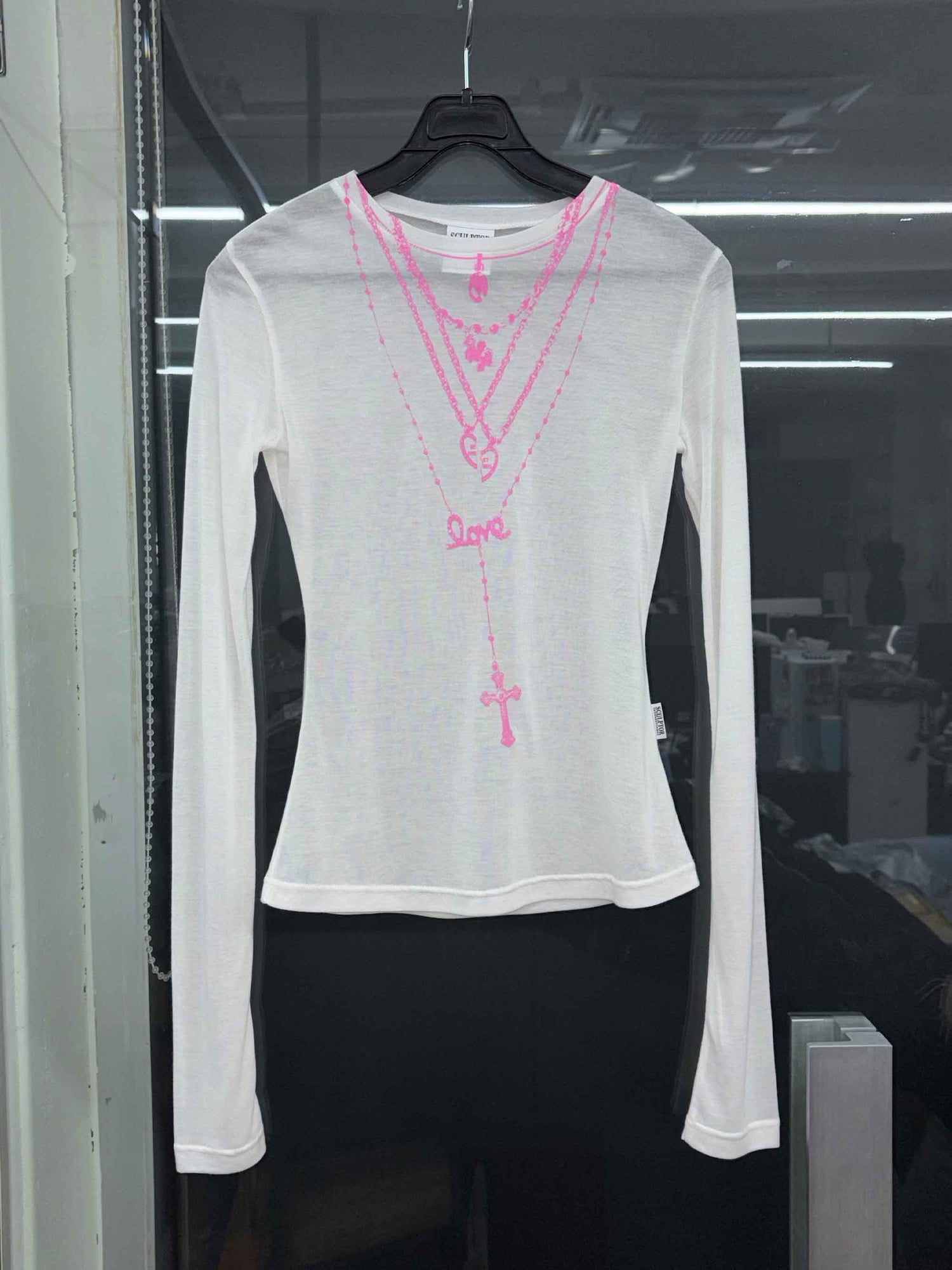 Faux Necklace Tee White