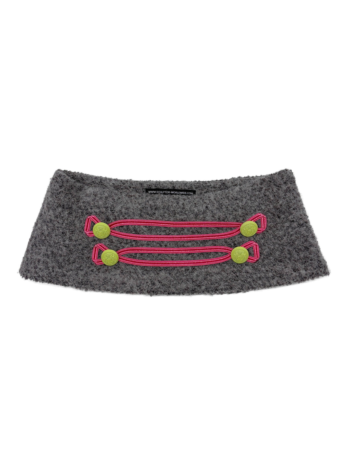 Wool Micro Skirt Melange Gray