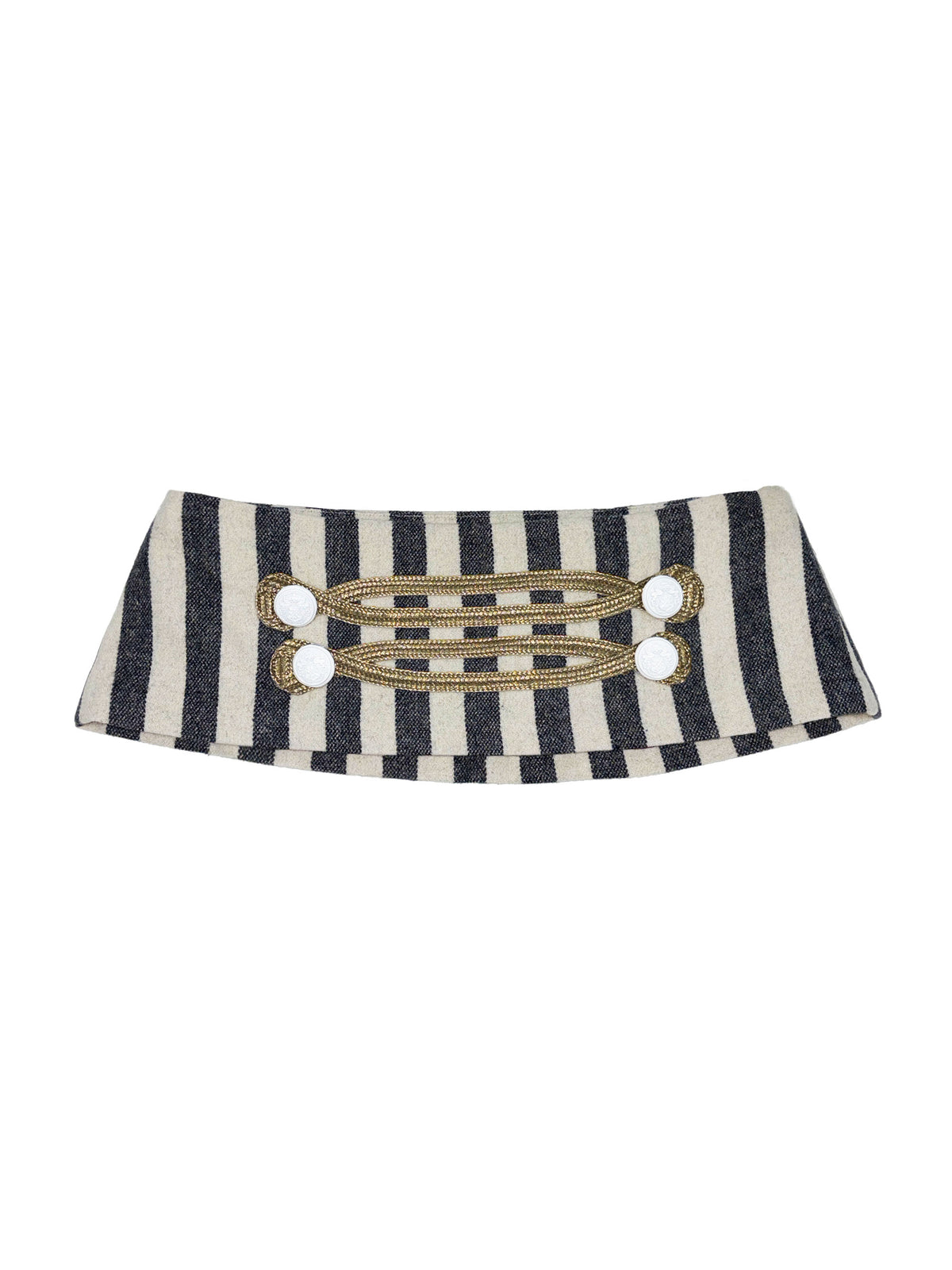 Wool Micro Skirt Gray Stripe