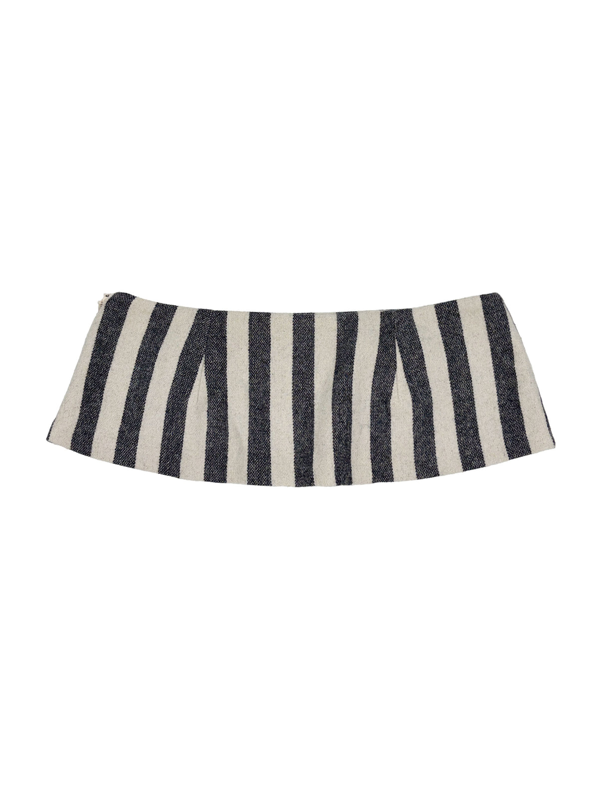 Wool Micro Skirt Gray Stripe